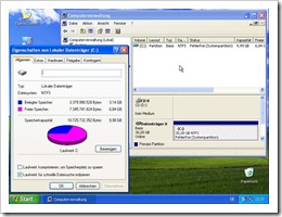 Windows XP mit durcheinander geratener Partitionseinstellung