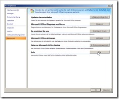 Office 2007 - Wordoptionen - Info auswählen