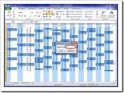 Tage-Spalten und Wochentag-Spalten 7 Excel-Einheiten breit