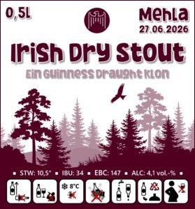 27. Juni 2026 - Irish Dry Stout - ein Guinness Draught Clone